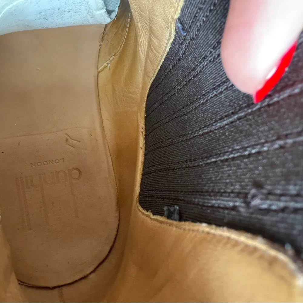 Dunhill Dark Brown Leather Chukka Brogue Boots